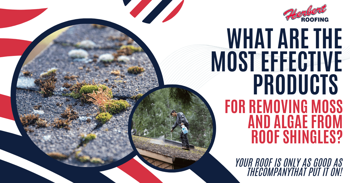 What Are the Most Effective Products for Removing Moss and Algae From Roof Shingles?